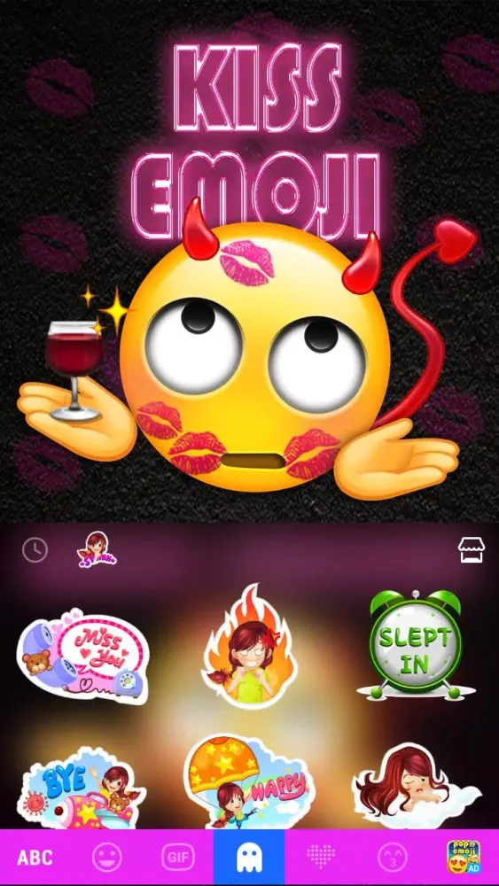 Tangkapan layar kissemoji