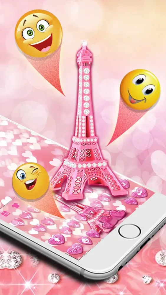 Love Paris Heart Theme Screenshots