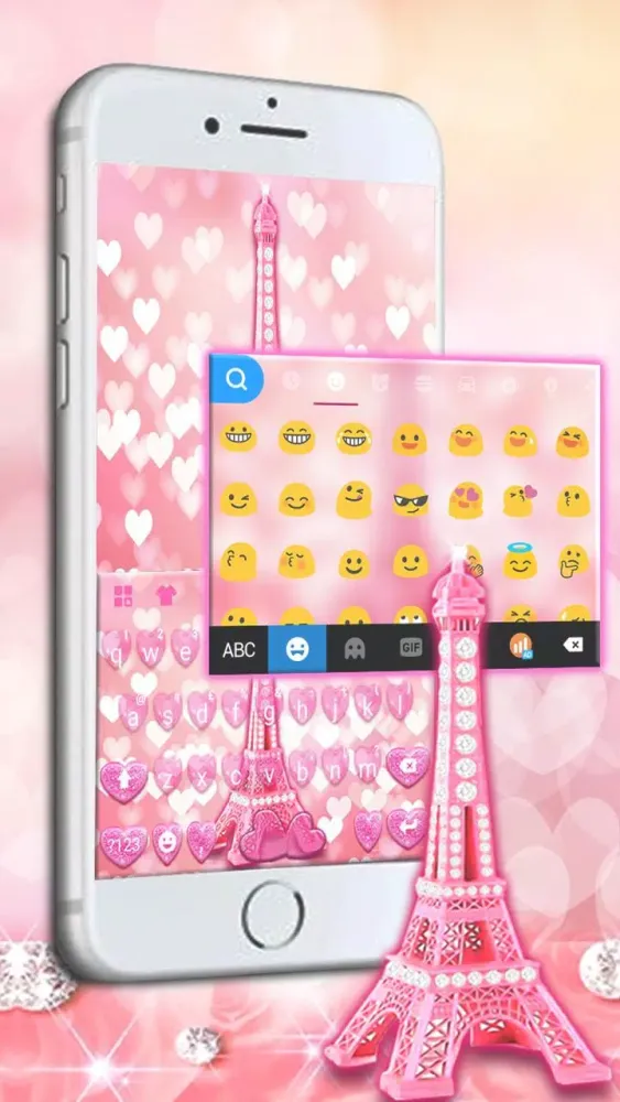 Love Paris Heart Theme Screenshots