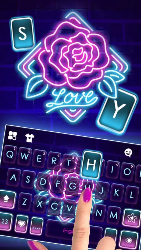 Neon Rose Love स्क्रीनशॉट