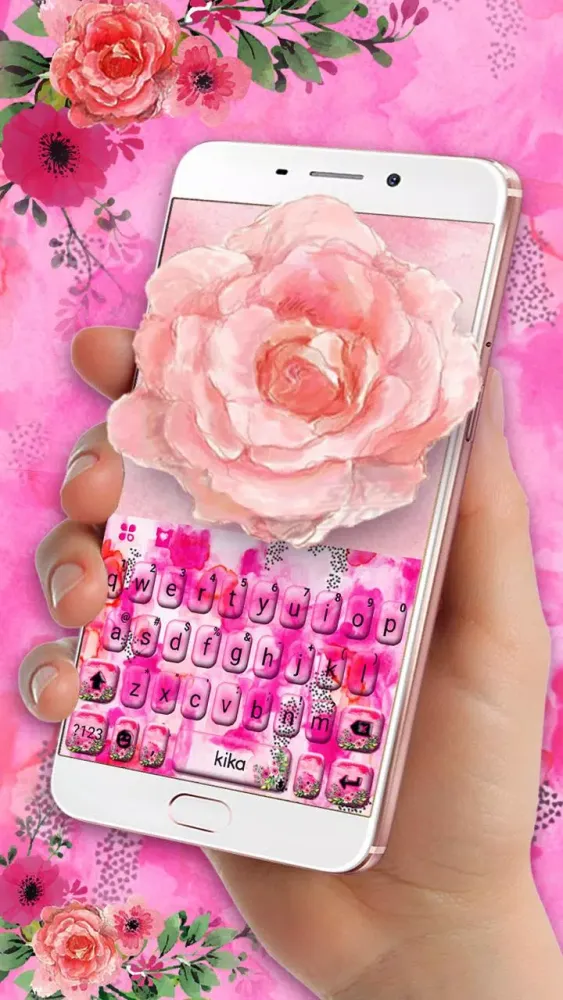 ภาพหน้าจอของ Paint Brush Love Rose Keyboard