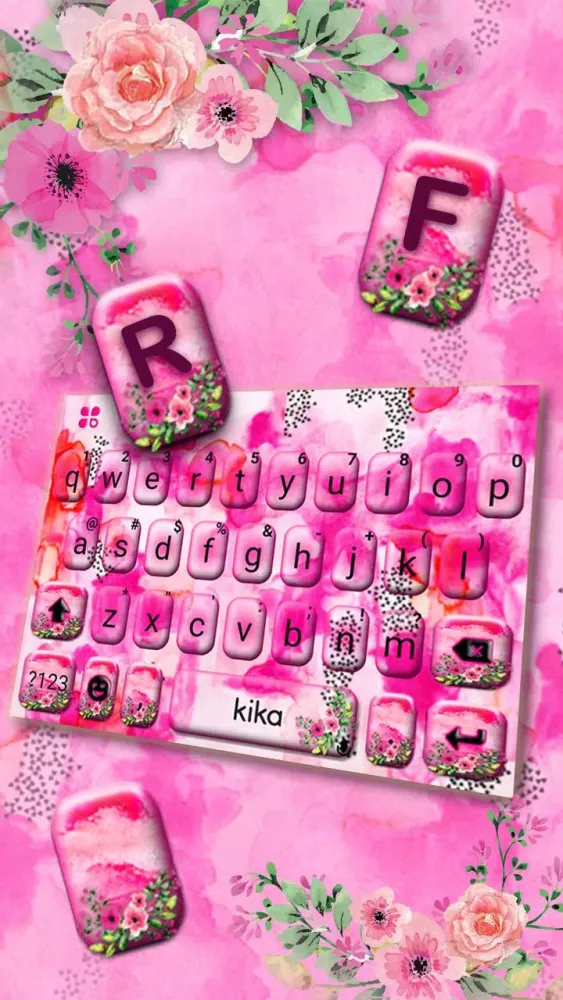 ภาพหน้าจอของ Paint Brush Love Rose Keyboard