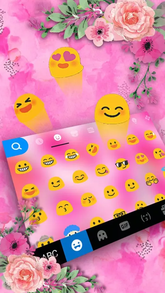 ภาพหน้าจอของ Paint Brush Love Rose Keyboard