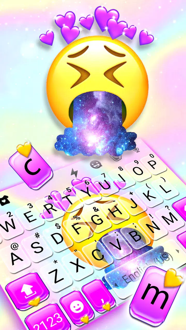 Rainbow Hearts Emoji Keyboardscreenshot dell'app2