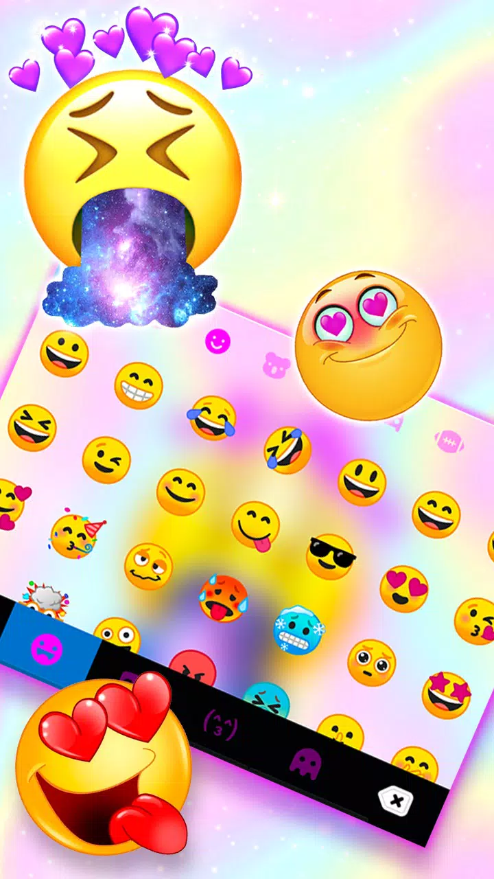Rainbow Hearts Emoji Keyboardscreenshot dell'app3