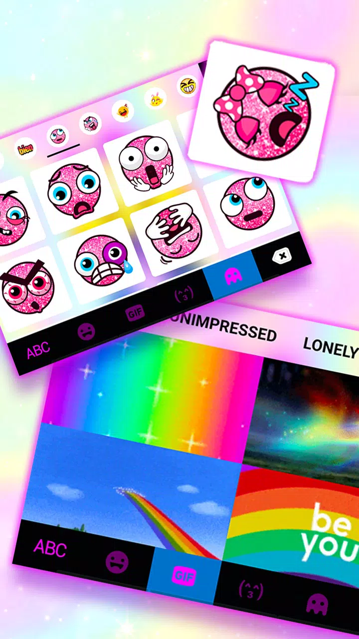 Rainbow Hearts Emoji Keyboardscreenshot dell'app4
