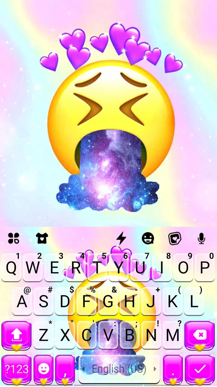 Rainbow Hearts Emoji Keyboardscreenshot dell'app5