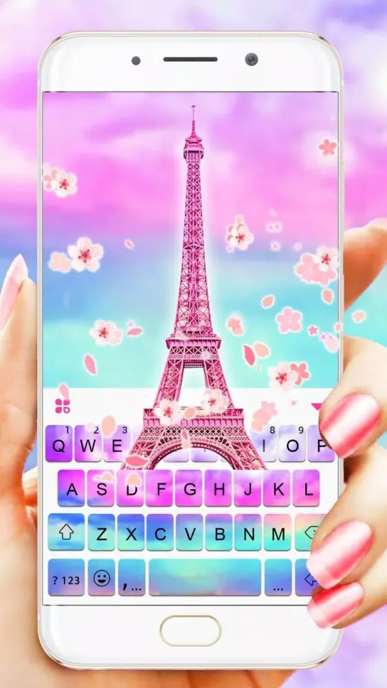 Capturas de tela do Sky Sakura Paris Love Keyboard