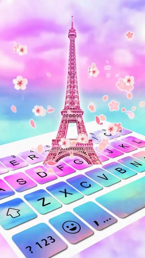 Capturas de tela do Sky Sakura Paris Love Keyboard