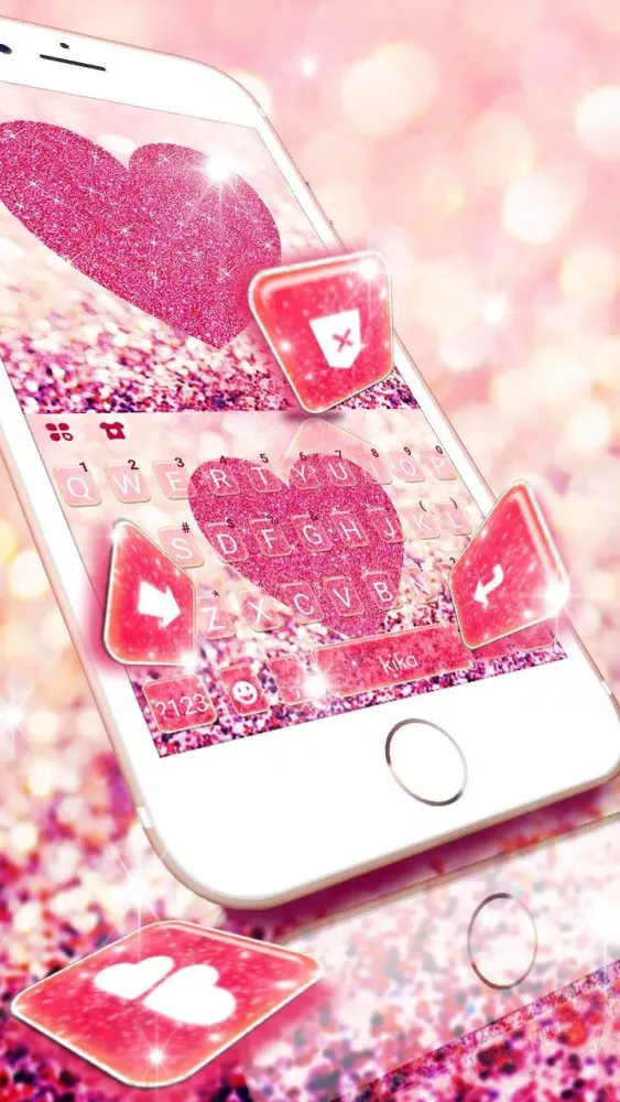 Pink Heart Glitter Keyboard Th Screenshots