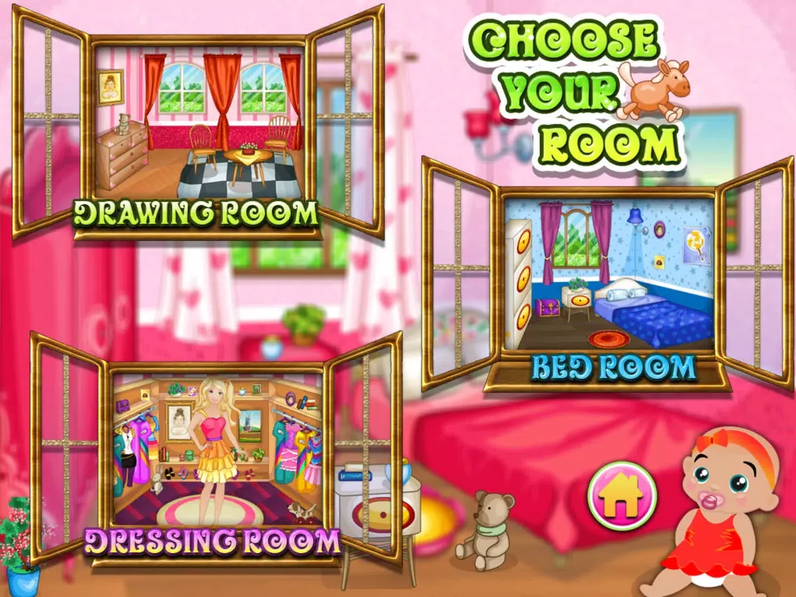 Makeover New Born Baby House -kids game iPad  Ekran Görüntüleri