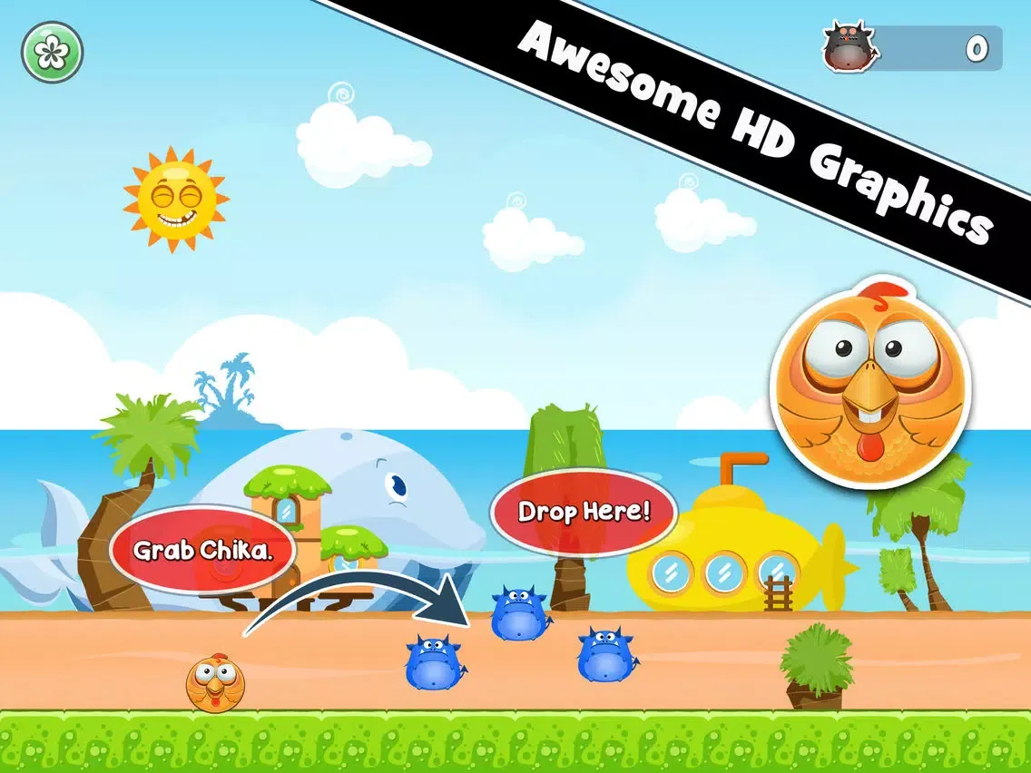 Capturas de tela do ChikaBoom HD - Drop Chicken Bomb, Boom Angry Monster, Cute Physics Puzzle for Christmas iPad 