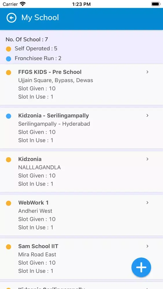 iKidzo for Franchisor Screenshots