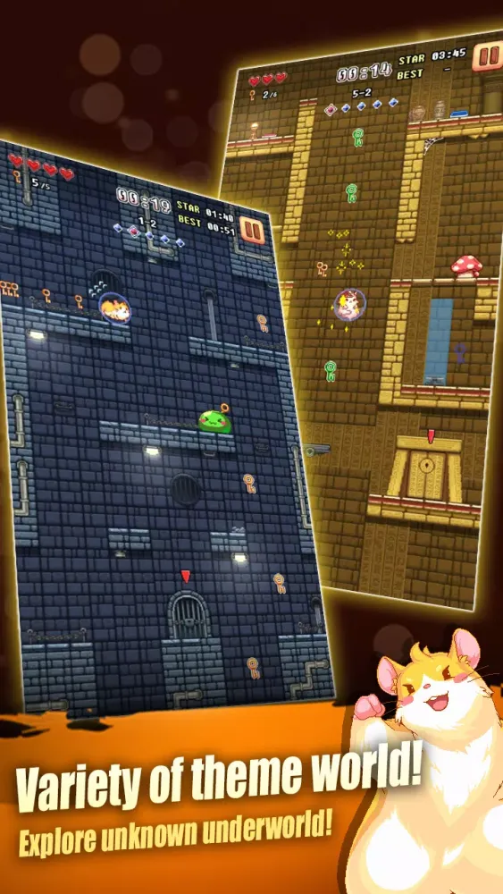 Capturas de tela do Super Hamster Ball