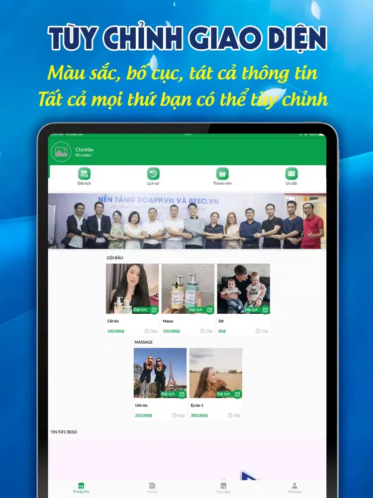 Tangkapan skrin Beso- Health & Beauty Software iPad 
