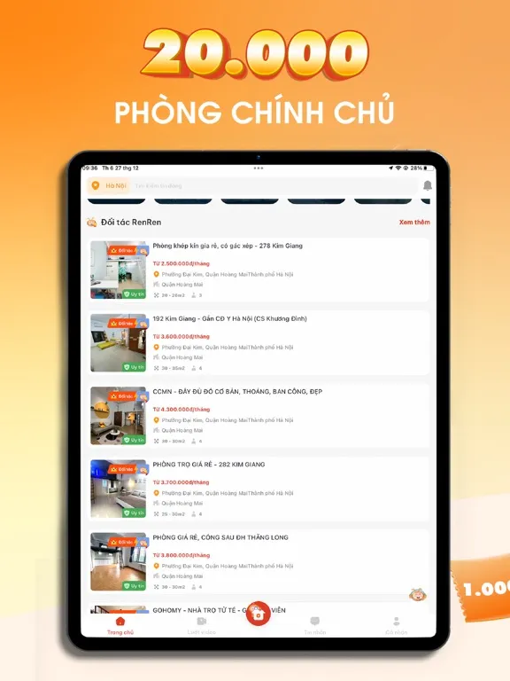 Ảnh chụp màn hình của Rencity: Thuê Phòng Trọ Căn Hộ iPad 