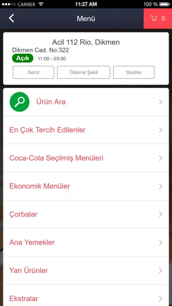 Acil 112 Rio Sipariş Ekran Görüntüleri