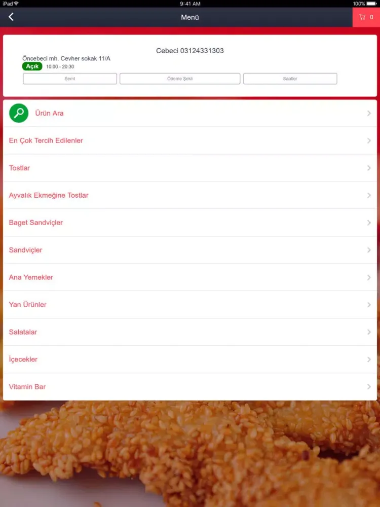 Zrzuty ekranu Bay Baget Sandwich iPad 