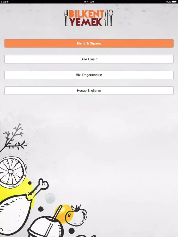 Скриншоты Bilkent Yemek iPad 