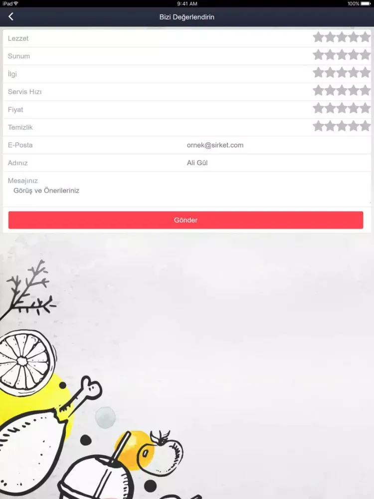 Скриншоты Bilkent Yemek iPad 