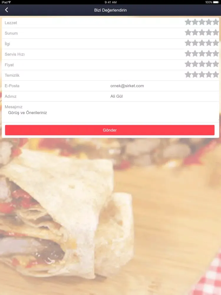 Tangkapan skrin Dürümiye iPad 