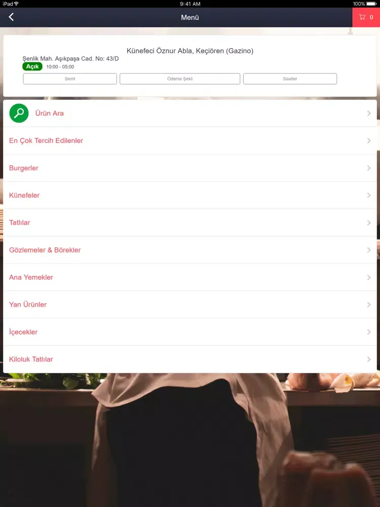 Künefeci Öznur Abla iPad 应用截图