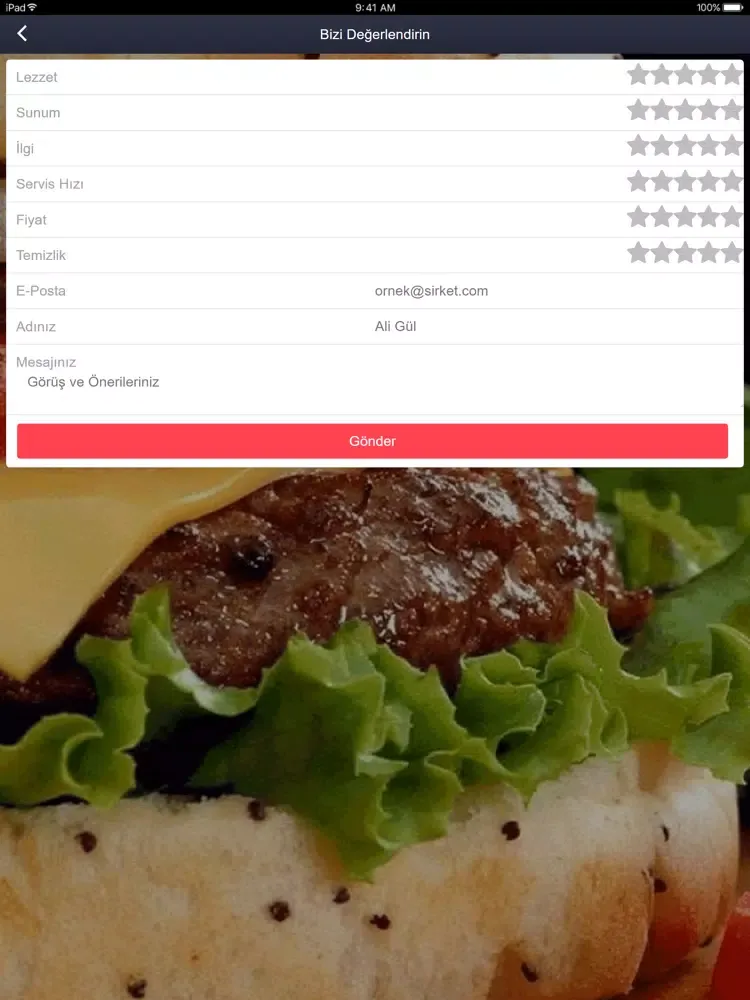 Capturas de pantalla de Marmaris Büfe Sipariş iPad 