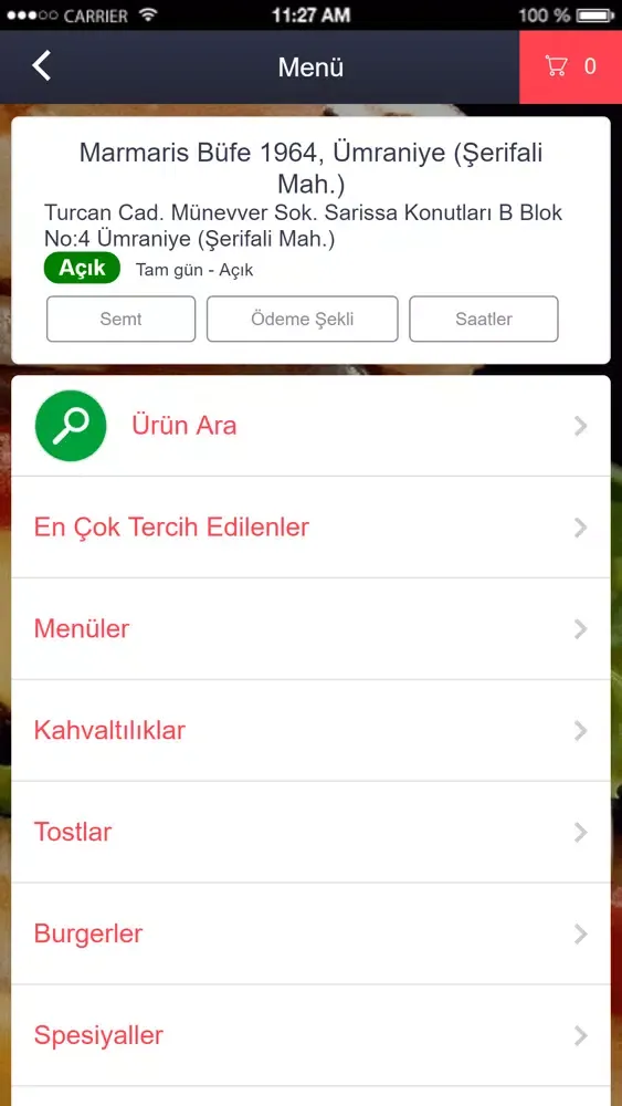 Capturas de pantalla de Marmaris Büfe Sipariş