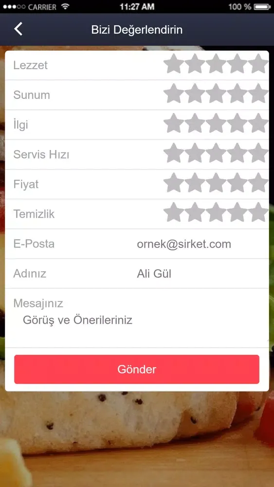 Capturas de pantalla de Marmaris Büfe Sipariş
