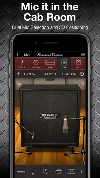 ภาพหน้าจอของ AmpliTube MESA/Boogie