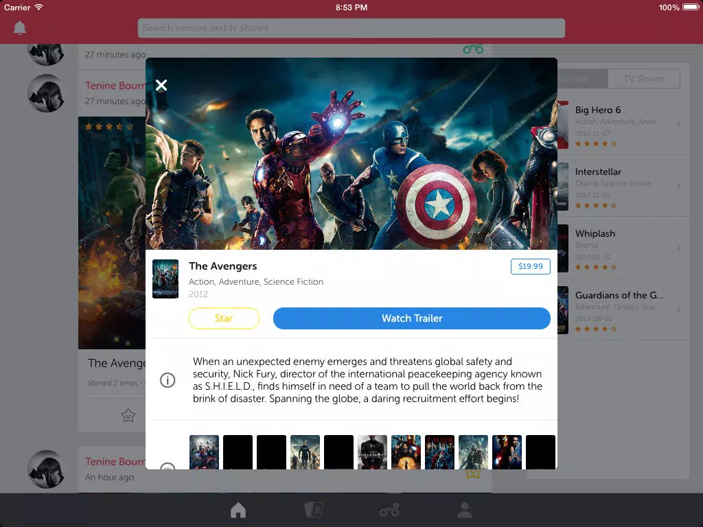 Wattmo - Discover movies to watch iPad 应用截图