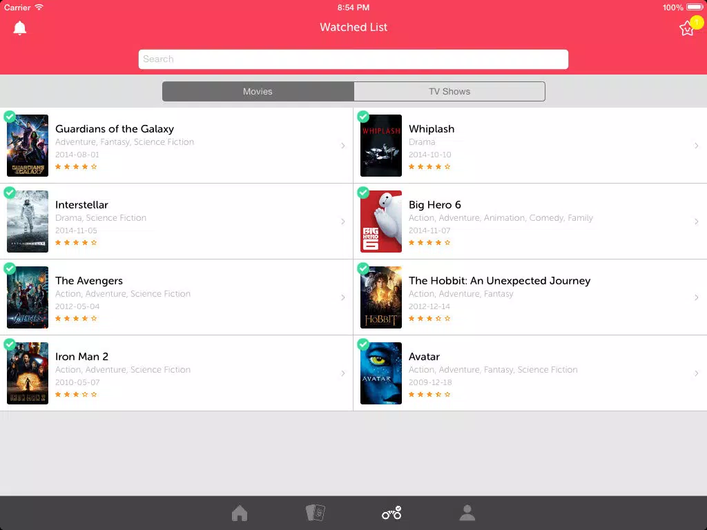 Wattmo - Discover movies to watch iPad 应用截图