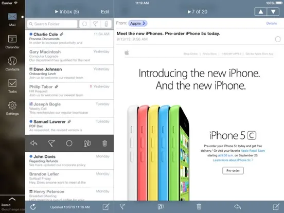Mail+ for Enterprise iPad 應用截圖