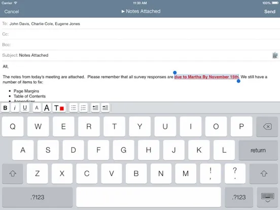 Mail+ for Enterprise iPad 應用截圖
