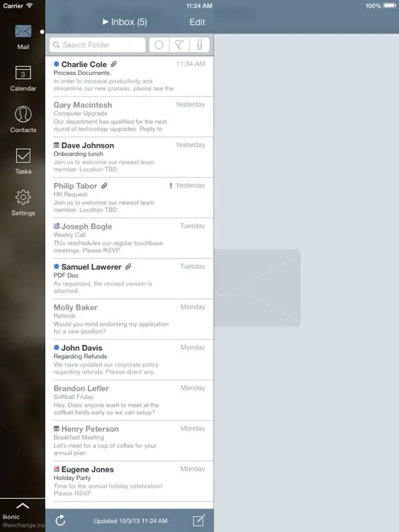 Mail+ for Enterprise iPad 應用截圖