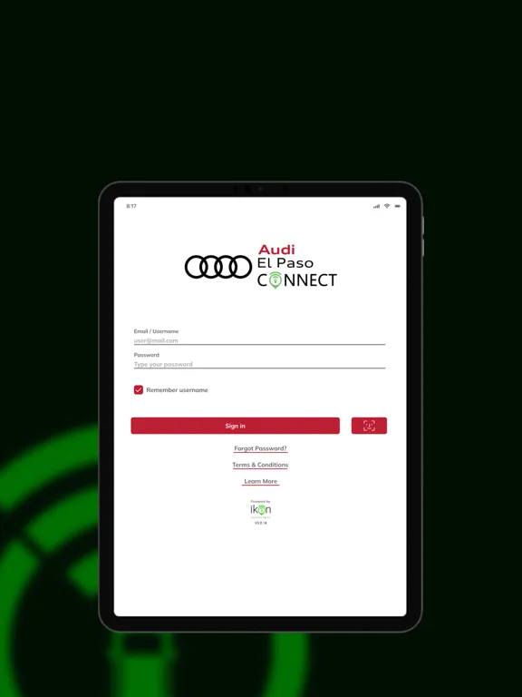 Zrzuty ekranu Audi El Paso Connect iPad 