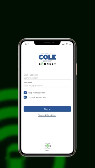 Ảnh chụp màn hình của Cole Bluefield Connect