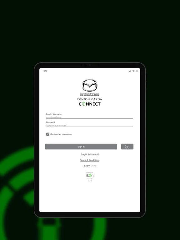 Tangkapan layar Denton Mazda Connect iPad 