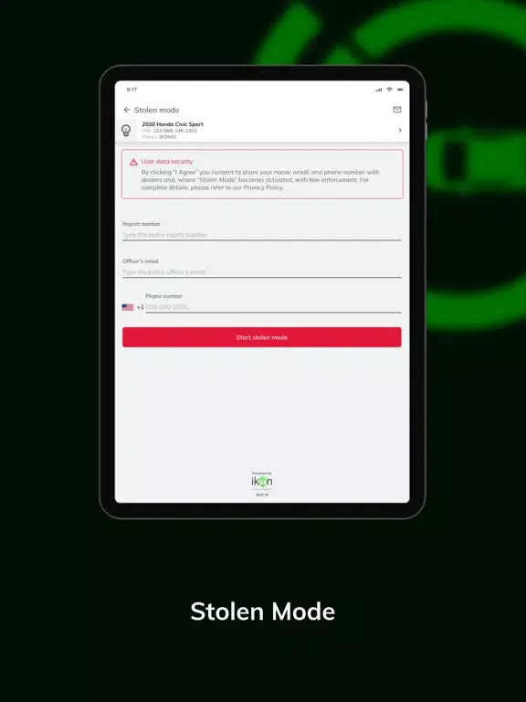 Ảnh chụp màn hình của McDonough Nissan Connect iPad 
