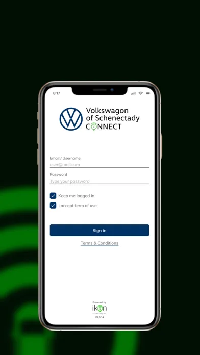 Ảnh chụp màn hình của VW of Schenectady Connect