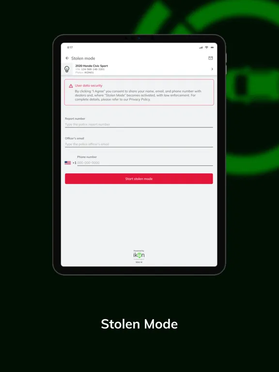 ภาพหน้าจอของ Winslow Ford Connect iPad 