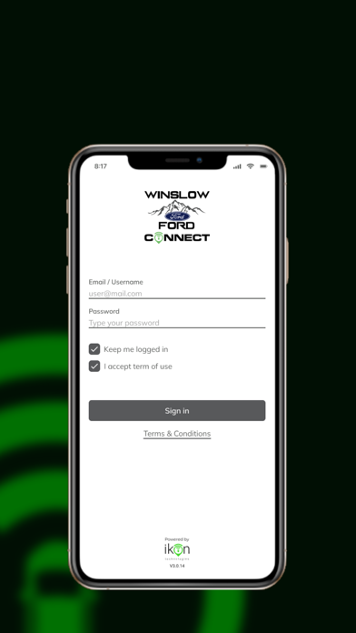 Ảnh chụp màn hình của Winslow Ford Connect