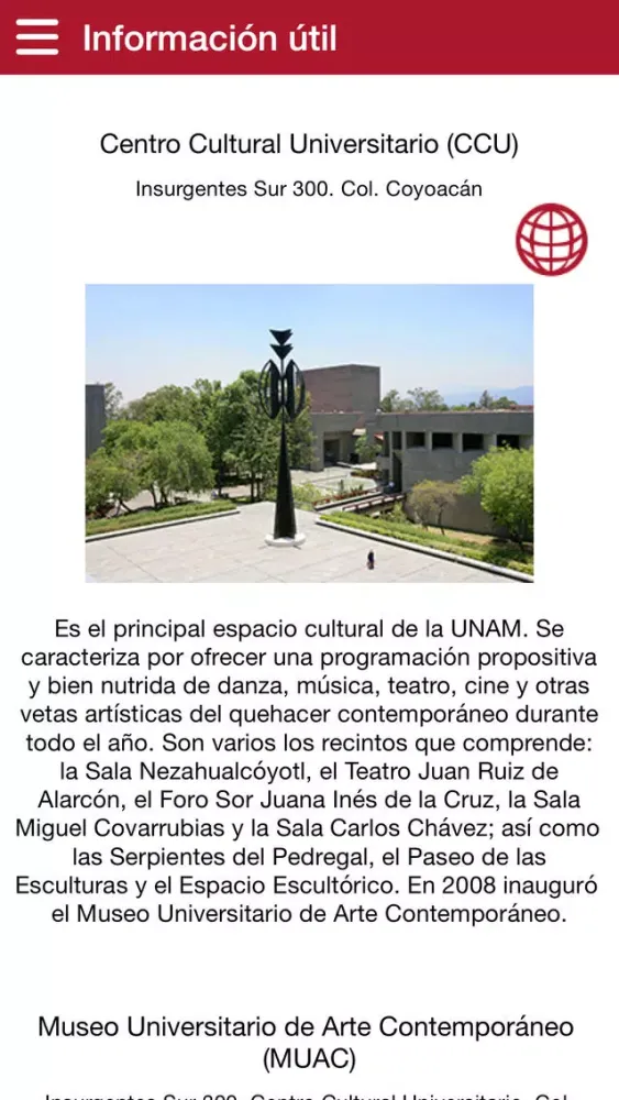 Capturas de tela do FICUNAM