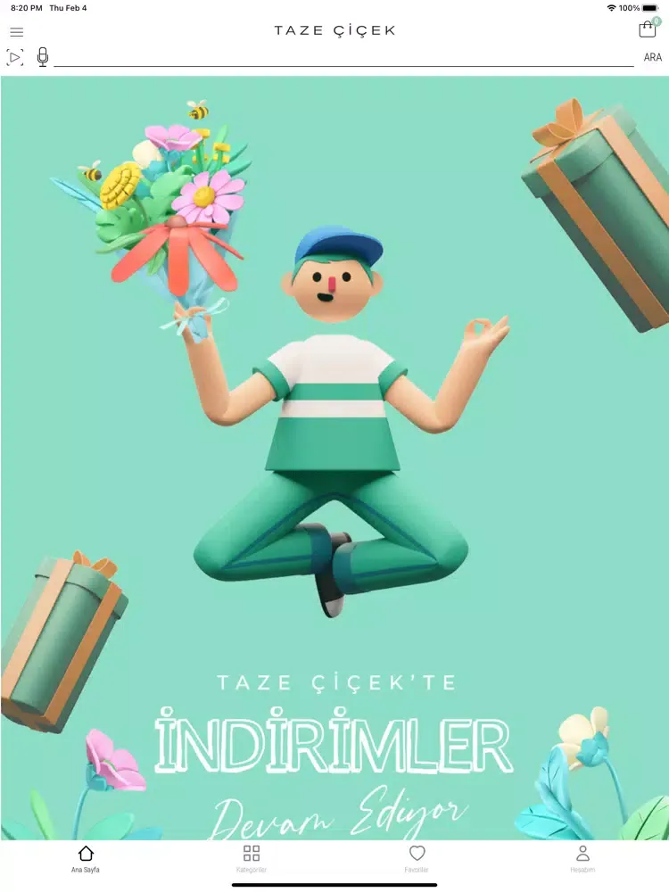 Taze Çiçek - Çiçek Siparişi iPad  스크린샷