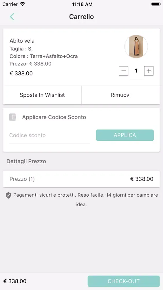 Tangkapan layar Ila Malù - Shop Online