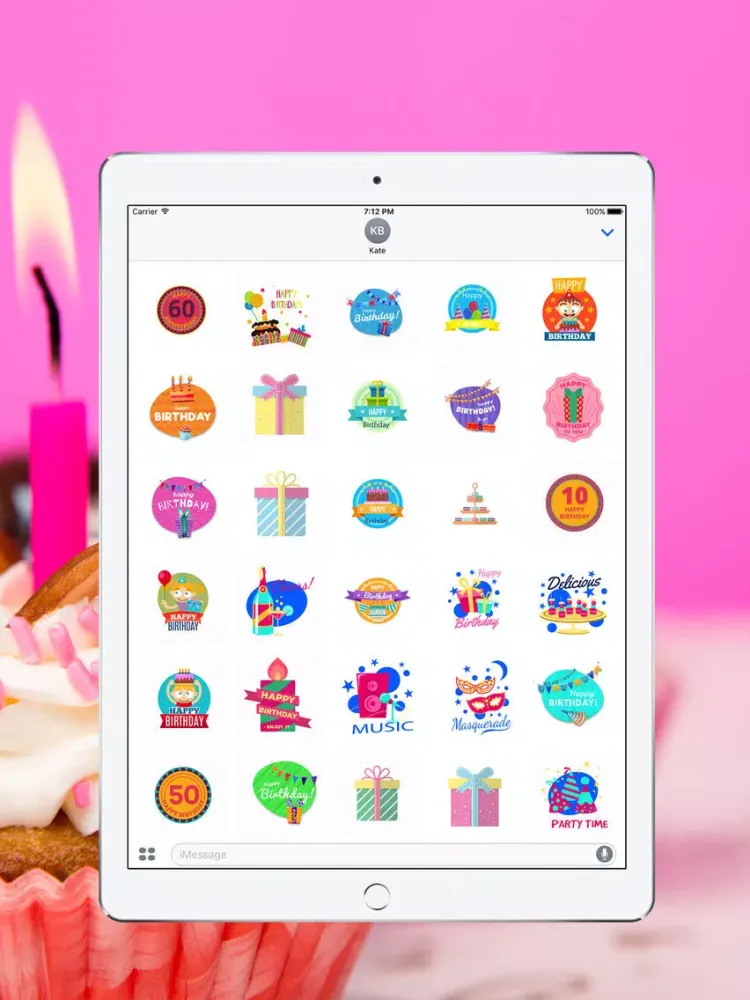 تصاویر Birthday Stickers For you! iPad 