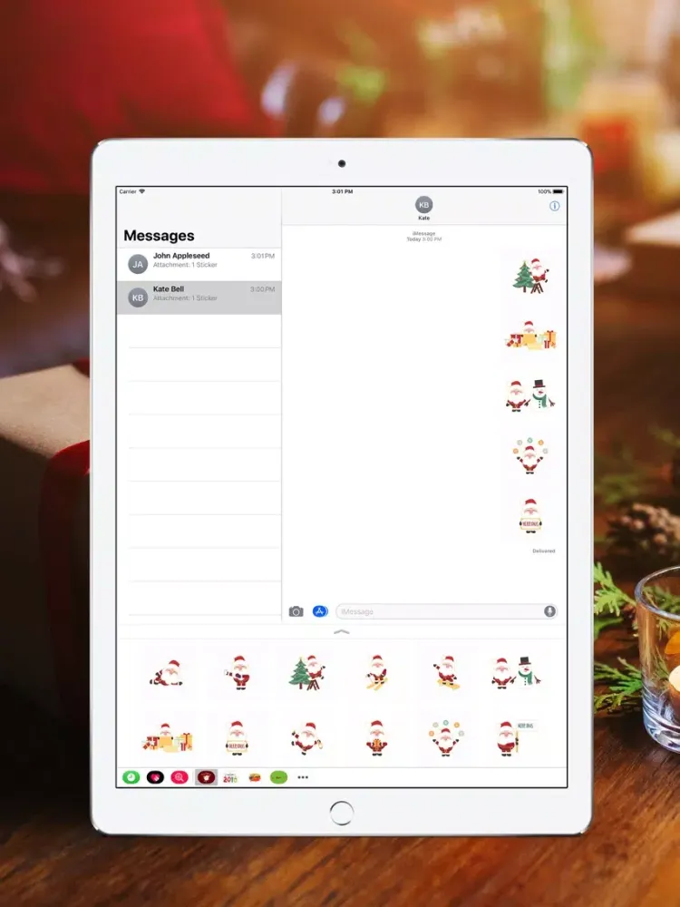 Ảnh chụp màn hình của Santa Claus Stickers iPad 