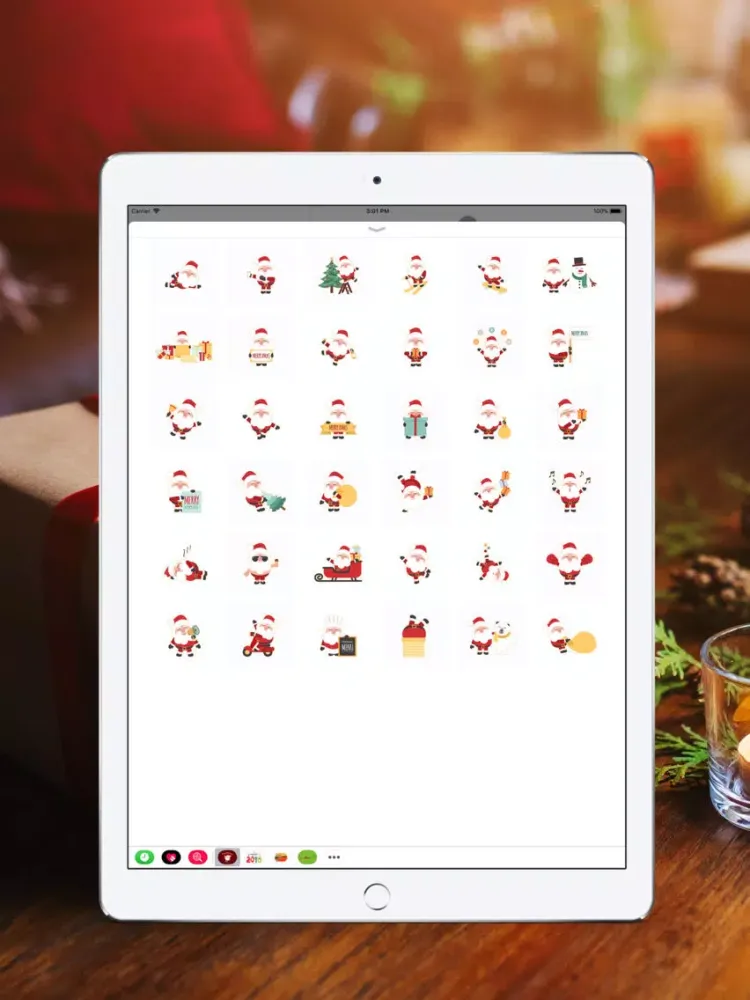 Ảnh chụp màn hình của Santa Claus Stickers iPad 