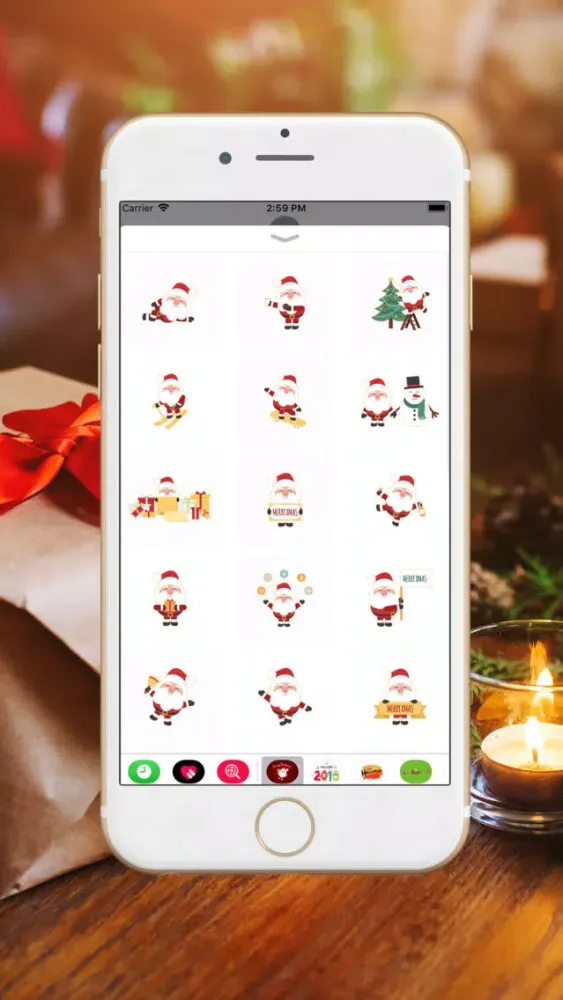 Ảnh chụp màn hình của Santa Claus Stickers