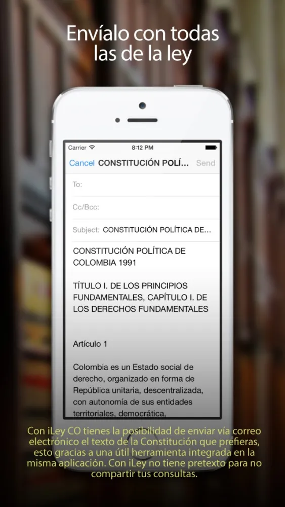 Ảnh chụp màn hình của iLey CO - Constitución y Códigos de Colombia